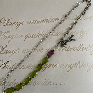 ARTISAN CRAFTED Sterling & Beaded "Leaping Fox" Necklace is New w/o Tags!